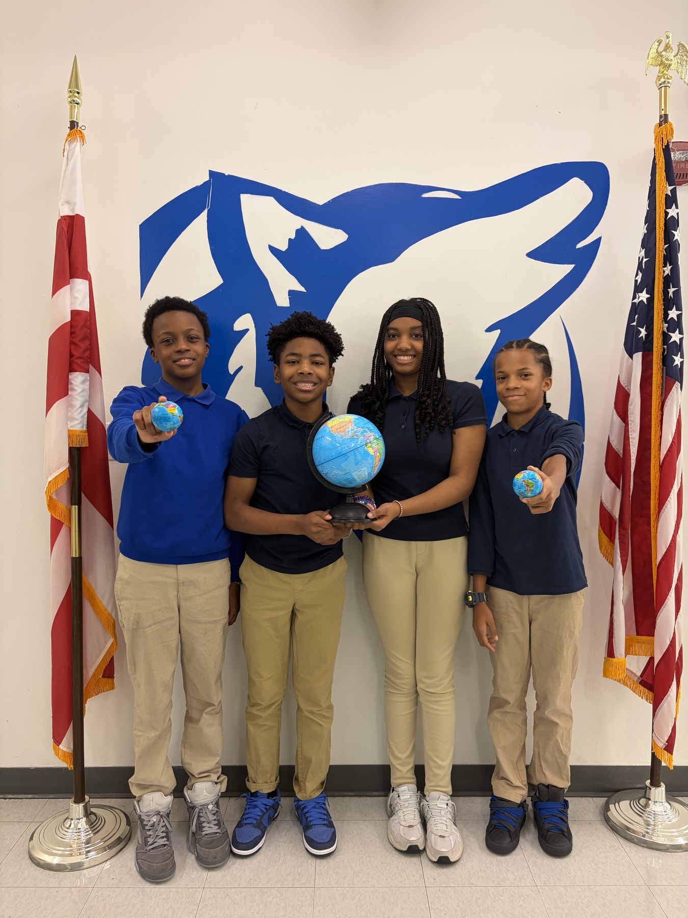Students and staff at Washington Global